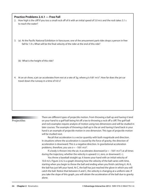 2 Kinematics - BC Science Physics 11