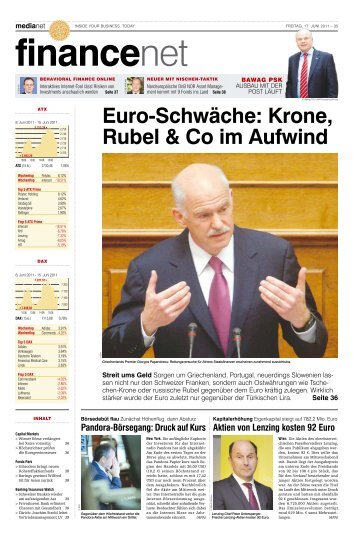 Euro-Schwäche: Krone, Rubel & Co im Aufwind - MediaNET.at