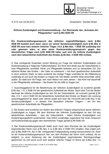 Deutscher Verein für öffentliche und private Fürsorge e.V. G 3/12 ...