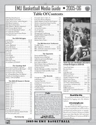 EMU Basketball Media Guide • 2005-06 - Eastern Michigan Eagles ...