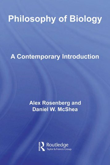 Philosophy of Biology: A Contemporary Introduction - Biolozi.net