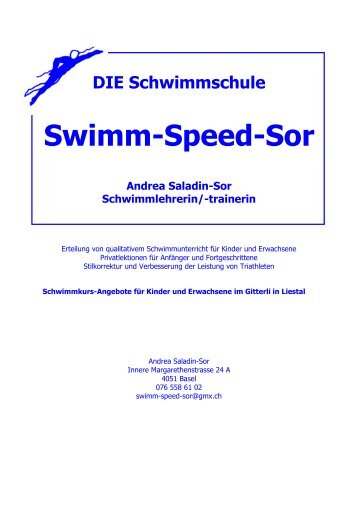 Swimm-Speed-Sor - Sport & Freizeitpark Gitterli Liestal