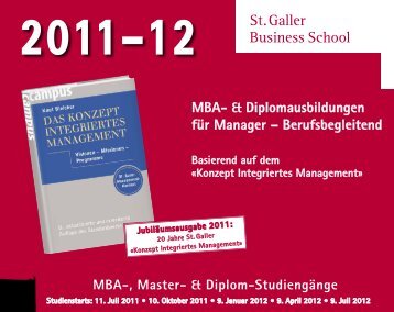 Diplomstudiengänge - St. Galler Business School