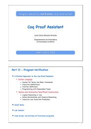 Coq Proof Assistant - Wiki - Universidade do Minho