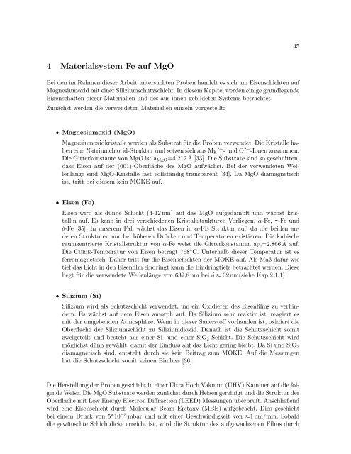 Vektor-MOKE-Untersuchungen an epitaktischen Eisenschichten