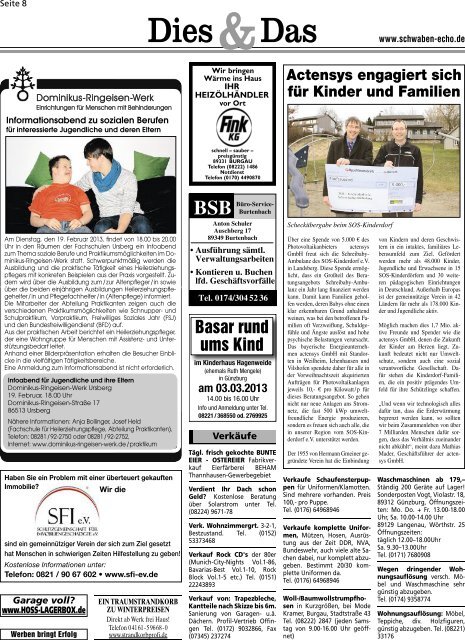 Schwaben echo bekanntschaften