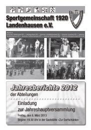 SGL Jahresberichte 2012 - SG 1920 Landenhausen eV