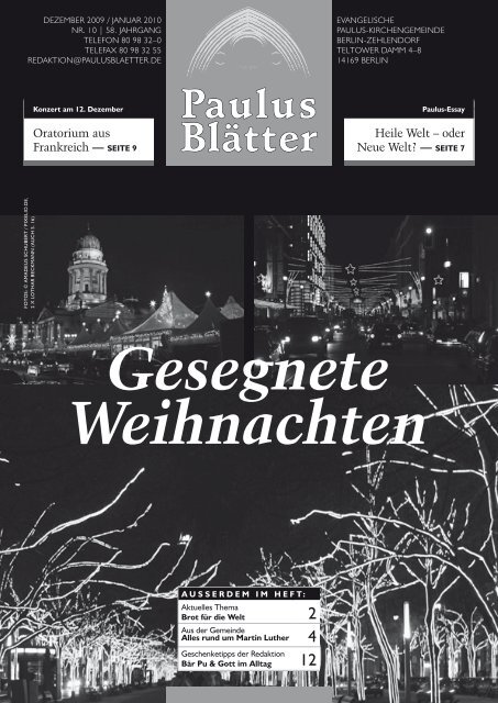 Paulus Blätter - Nachbarschaftshaus Wannseebahn eV