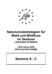 Naturschutzstrategien für Wald und Wildfluss im Gesäuse Sections ...