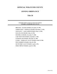 OFFICIAL WHATCOM COUNTY ZONING ORDINANCE Title 20