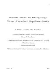 Pedestrian Detection and Tracking Using a Mixture of ... - Dariu Gavrila