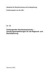 Handlungsempfehlungen für die Regional- und Bauleitplanung - ARL