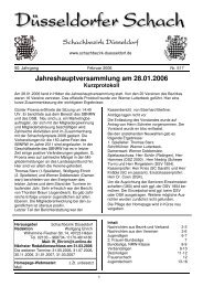 Jahreshauptversammlung am 28.01.2006 - Schachbezirk Düsseldorf