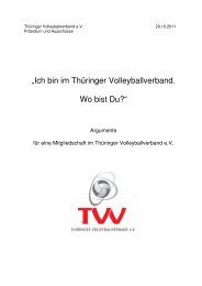 „Ich bin im Thüringer Volleyballverband. Wo bist Du?“