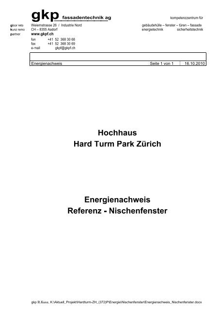 fassadentechnik ag - gkp - fassadentechnik ag aadorf