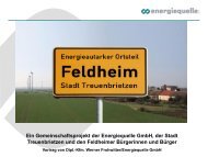 Das energieautarke Dorf Feldheim - ZTS GmbH