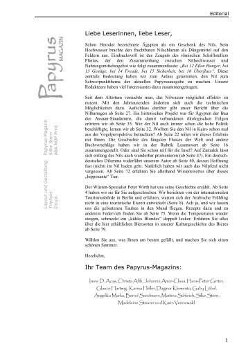 Gesamtheft 5 Der Nil 22 Apr.pdf - Das Papyrus Magazin
