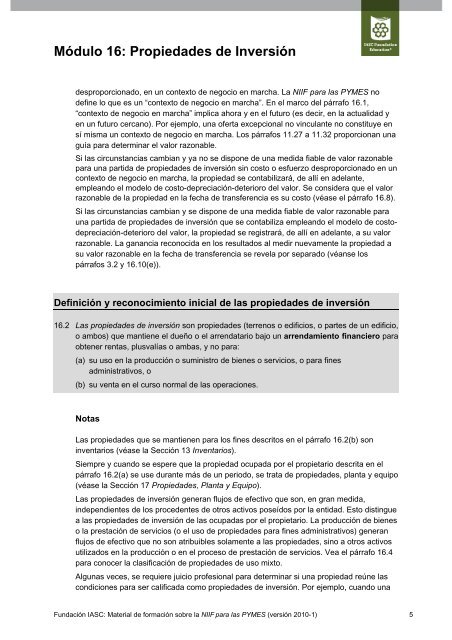 Módulo 16: Propiedades de Inversión