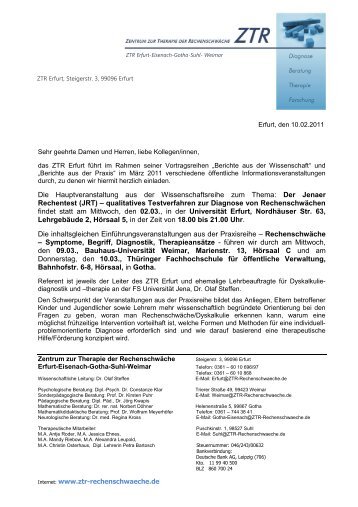 Der Jenaer Rechentest (JRT) – qualitatives Testverfahren zur ... - ZTR