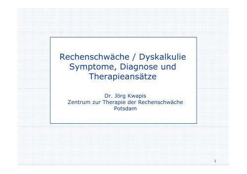 Rechenschwäche / Dyskalkulie Symptome, Diagnose und ... - ZTR