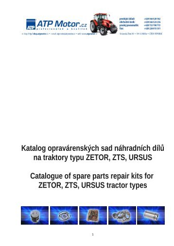 Katalog opravárenských sad náhradních dílů na traktory ... - ATP Motor