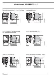 Abmessungen SMISSLINE (in mm)