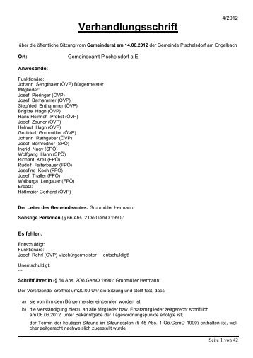 Protokol lGemeinderatssitzung 14.06.2012.pdf - Pischelsdorf
