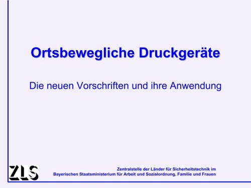 Ortsbewegliche Druckgeräte - TES Technische Sicherheit