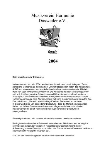 2004 - Musikverein Daxweiler