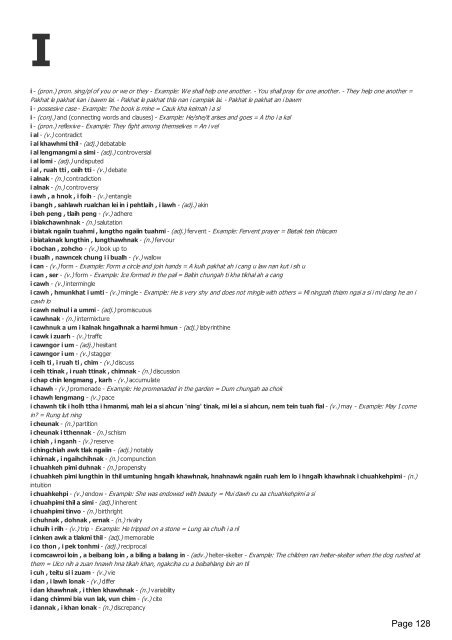 Chin Hakha to English Dictionary 02.17.2013