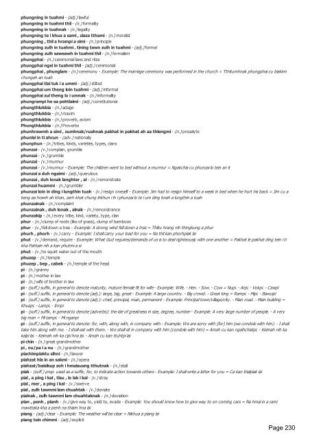 Chin Hakha to English Dictionary 02.17.2013