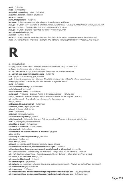 Chin Hakha to English Dictionary 02.17.2013