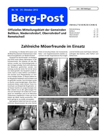 Ausgabe vom 31.10.2012 - Gemeinde Niederrohrdorf