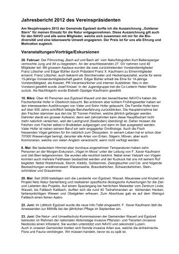Jahresbericht 2012.pdf - NAVO Wauwil-Egolzwil