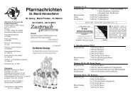 Pfarrnachrichten - Pfarrgemeinde St. Mariä Himmelfahrt