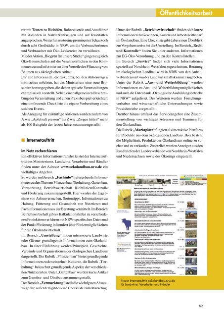 Biomarkt NRW - Dieter Heimig Redaktion und Public Relations