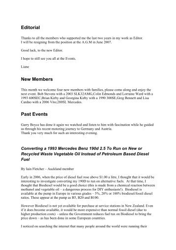 Editorial New Members Past Events - Mercedes-Benz Club ...