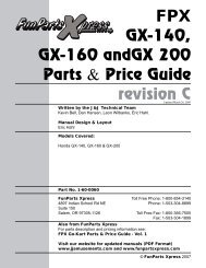 FPX GX-140, GX-160 andGX 200 Parts & Price ... - Fun Parts Xpress