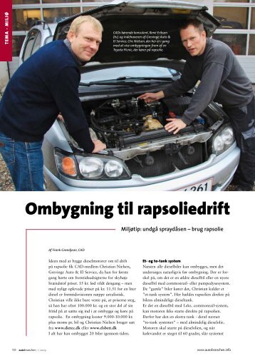 Ombygning til rapsoliedrift - CAD