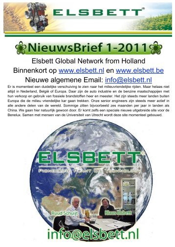 Elsbett Global Network from Holland Binnenkort op www.elsbett.nl ...