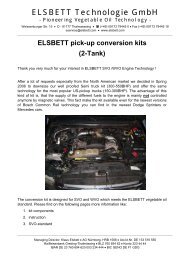 ELSBETT pick-up conversion kits