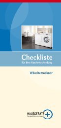 Checkliste für Ihre Kaufentscheidung: Wäschetrockner - Vattenfall