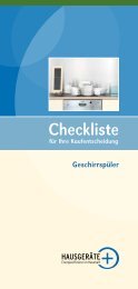 Checkliste für Ihre Kaufentscheidung: Geschirrspüler - Vattenfall