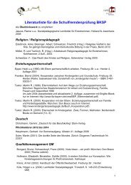 Literaturliste für die Schulfremdenprüfung BKSP - der HWS Albstadt