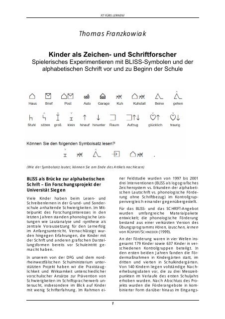 Kinder Als Zeichen Arbeitsgruppe Primarstufe Universitat Siegen