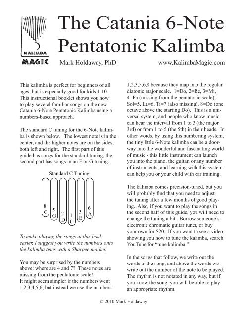 The Catania 6-Note Pentatonic Kalimba - Kalimba Magic