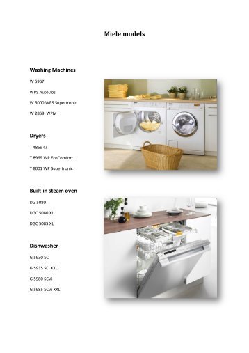 Miele models - iNELS