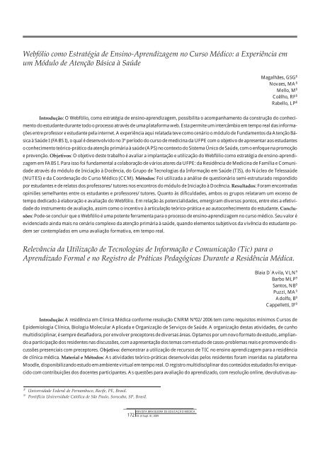 Resumo de Trabalhos - COBEM 2009 - Associação Brasileira de ...