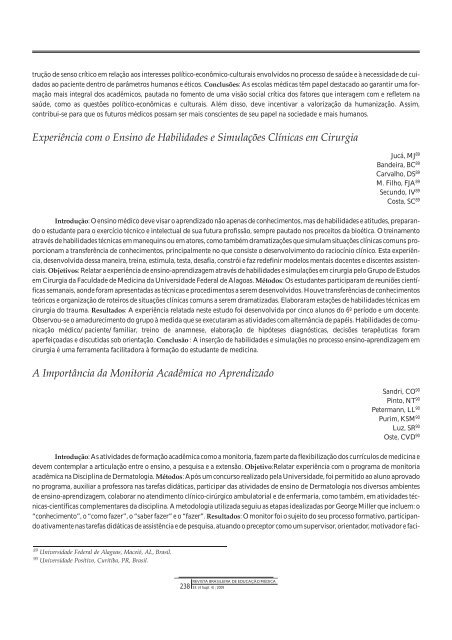 Resumo de Trabalhos - COBEM 2009 - Associação Brasileira de ...