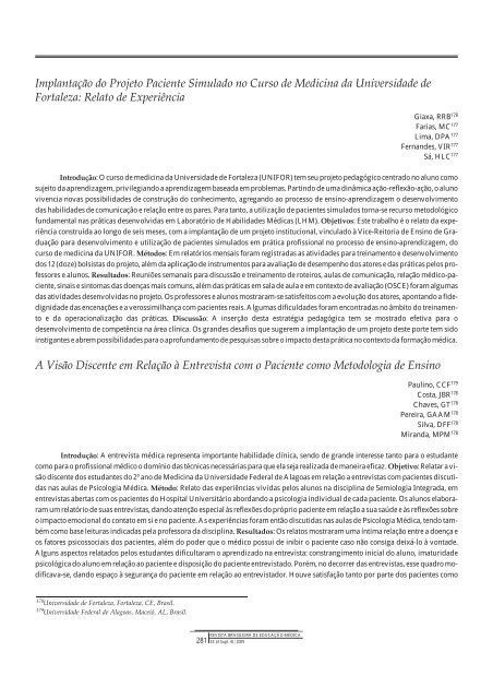 Resumo de Trabalhos - COBEM 2009 - Associação Brasileira de ...